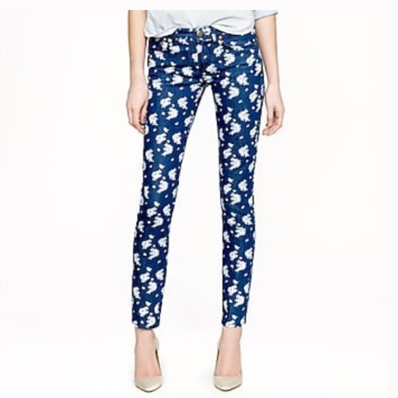 J. Crew Denim - J Crew Indigo Floral Cropped Matchstick Jeans